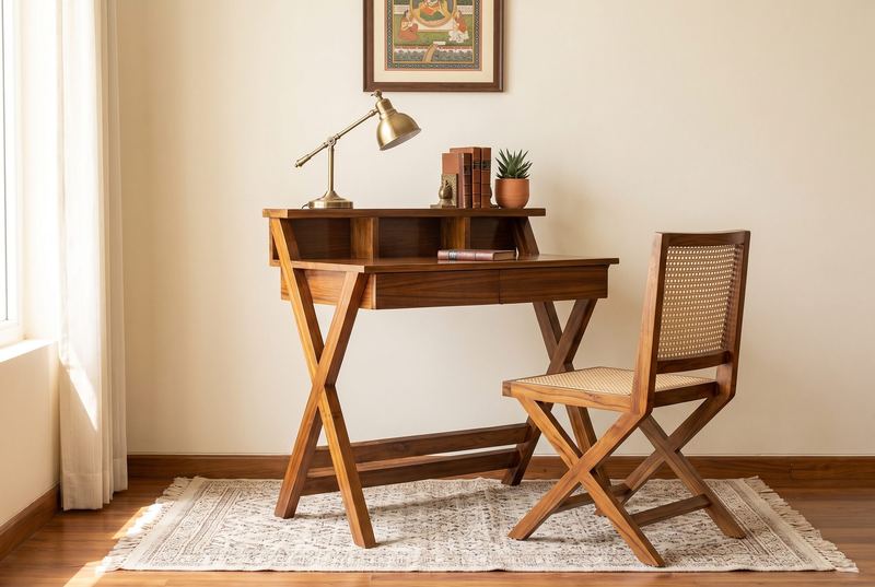 Scribe writing desk in a styled room